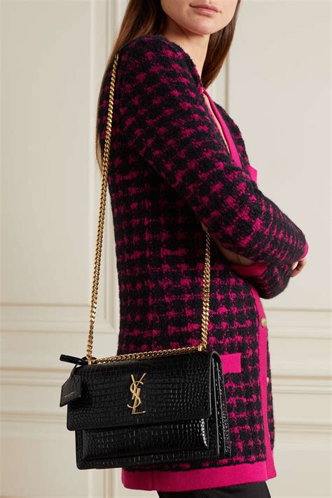 ysl crocodile bag red|SAINT LAURENT Sunset small croc.